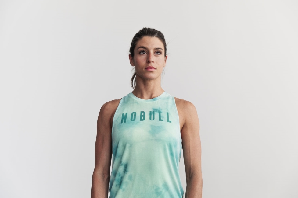 nobull_e383ace38387e382a3e383bce382b9_e3838fe382a4e3838de38383e382afe382bfe383b3e382afe38388e38383e38397_e382bfe382a4e38380.jpg Nobull レディース ハイネックタンクトップ (タイダイ) バニラ&アクア - 画像 (1)