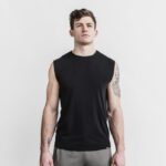 ノーブル メンズ ライトウェイト ノースリーブ Tシャツ ブラック