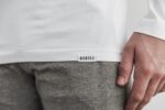 ノーブル メンズ ライトウェイト ロングスリーブ Tシャツ ホワイト - 画像 (2)