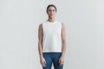 ノーブル レディース ヘビーウェイト ノースリーブ Tシャツ ホワイト - 画像 (3)
