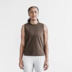 ノーブル レディース ヘビーウェイト ノースリーブ Tシャツ エスプレッソ