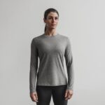 ノーブル レディース ロングスリーブ ティー ヘザー グレー