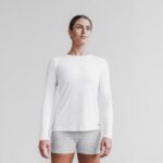 ノーブルレディース長袖Tシャツホワイト