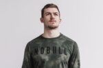Nobull メンズ クルー スウェットシャツ (タイダイ) アーミー - 画像 (2)