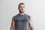 Nobull メンズ クロスフィット ノースリーブ Tシャツ チャコール - 画像 (2)