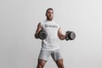 Nobull メンズ クロスフィット ノースリーブ Tシャツ (迷彩) ホワイト - 画像 (3)