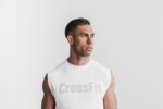 Nobull メンズ クロスフィット ノースリーブ Tシャツ ホワイト