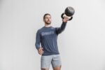 Nobull メンズ クロスフィット ロングスリーブ Tシャツ ネイビー - 画像 (3)