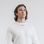 Nobull メンズ ライトウェイト テクスチャード ロングスリーブ Tシャツ (迷彩) ホワイト