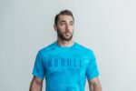 Nobull メンズ Tシャツ (ネオンカモ) ブルー - 画像 (3)