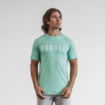 Nobull メンズ Tシャツ (明るい色) アクア