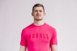 Nobull メンズ Tシャツ (明るい色) マゼンタ
