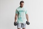 Nobull メンズ Tシャツ (絞り染め) バニラ&アクア - 画像 (3)
