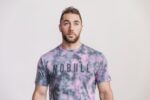 Nobull メンズ Tシャツ（タイダイ） ピンク＆スレート - 画像 (2)