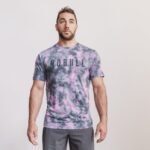 Nobull メンズ Tシャツ（タイダイ） ピンク＆スレート
