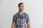 Nobull メンズ Tシャツ（タイダイ） ホワイト＆ブラック - 画像 (4)