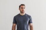 Nobull メンズ Vネック Tシャツ ネイビー
