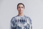 Nobull レディース クルー スウェットシャツ (タイダイ) ホワイト - 画像 (2)