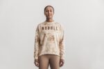 Nobull レディース クルー スウェットシャツ (絞り染め) アイボリー