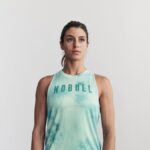Nobull レディース ハイネックタンクトップ (タイダイ) バニラ&アクア