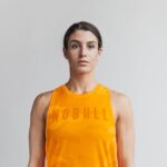 Nobull レディース ハイネックタンクトップ (ネオンカモ) オレンジ