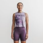 Nobull レディース マッスルタンク (水彩花柄) ラベンダー