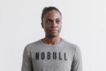 Nobull レディース ロングスリーブ Tシャツ ヘザーグレー