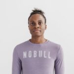 Nobull レディース ロングスリーブ Tシャツ ラベンダー