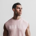 NobullメンズノースリーブTシャツ（シーズンカラー）ダスティ