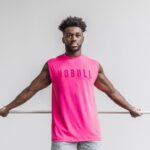 NobullメンズノースリーブTシャツ（ネオン）ピンク