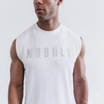 NobullメンズノースリーブTシャツ（定番カラー）ホワイト