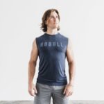 NobullメンズノースリーブTシャツ（定番カラー）ネイビー