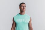 NobullメンズノースリーブTシャツ（明るい色）アクア