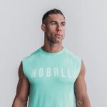 NobullメンズノースリーブTシャツ（明るい色）アクア