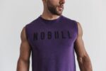 NobullメンズノースリーブTシャツ（明るい色）パープル - 画像 (2)