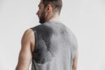 NobullメンズノースリーブTシャツ（水彩花柄）グレー - 画像 (2)