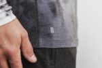 NobullメンズロングスリーブTシャツ（ディップダイ）ホワイト＆ブラック - 画像 (2)