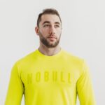 NobullメンズロングスリーブTシャツ（ネオン）イエロー