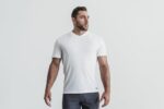 NobullメンズVネックTシャツホワイト