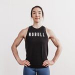 Nobullレディースハイネックタンクトップ（定番カラー）ブラックホワイト