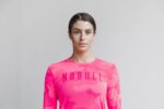 NobullレディースロングスリーブTシャツ（ネオンカモ）ピンク - 画像 (3)