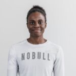 NobullレディースロングスリーブTシャツ（迷彩）ホワイト